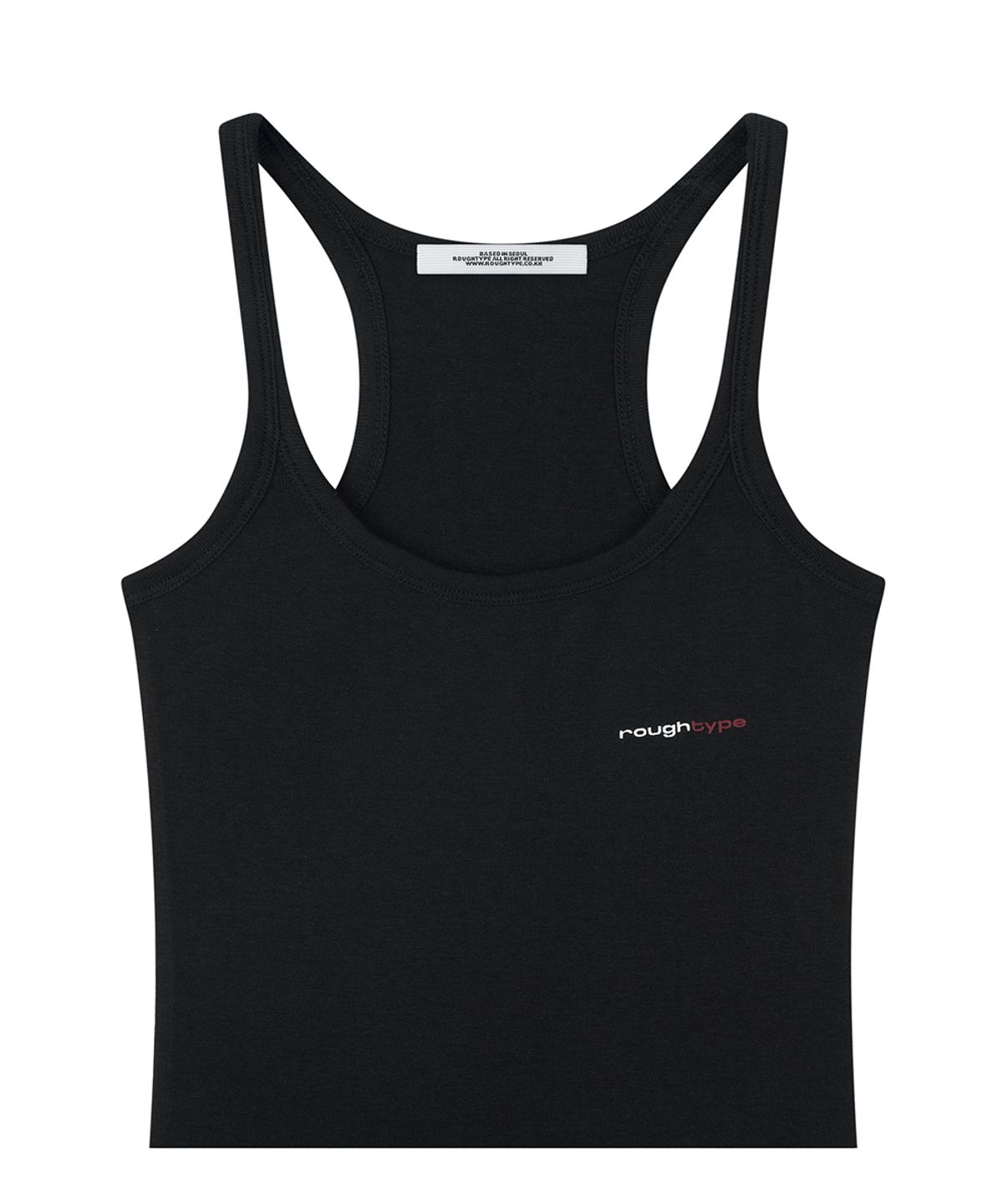로타입(ROUGHTYPE) Two-color Logo Sleeveless - Black