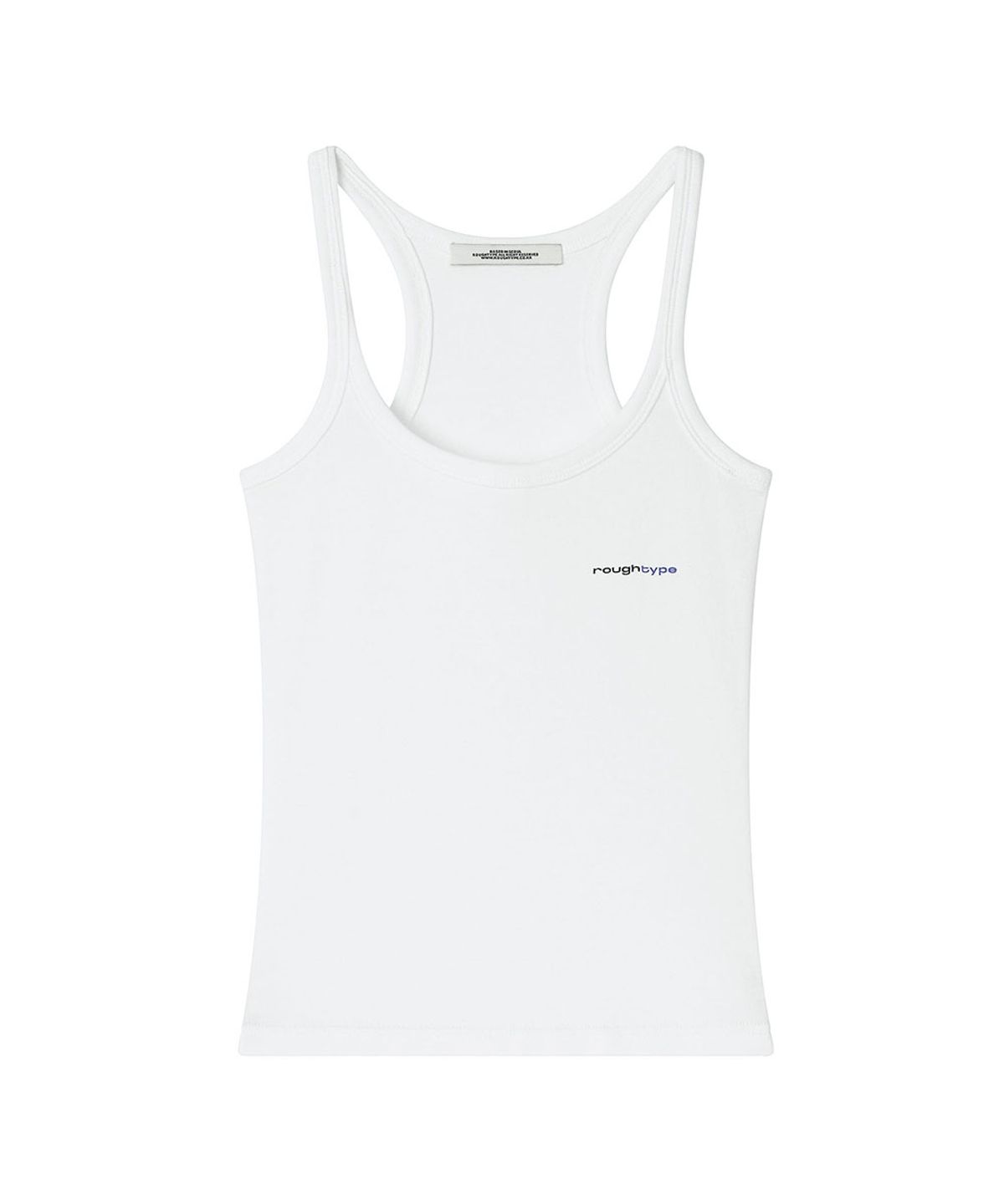 로타입(ROUGHTYPE) Two-color Logo Sleeveless - White
