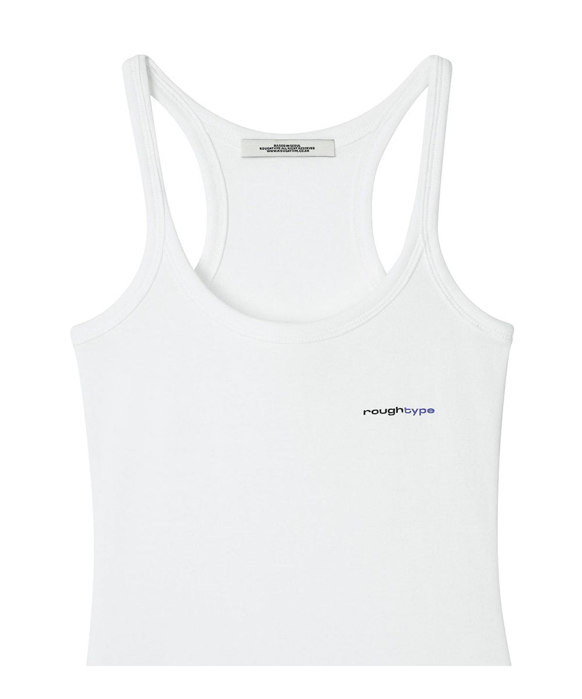 로타입(ROUGHTYPE) Two-color Logo Sleeveless - White