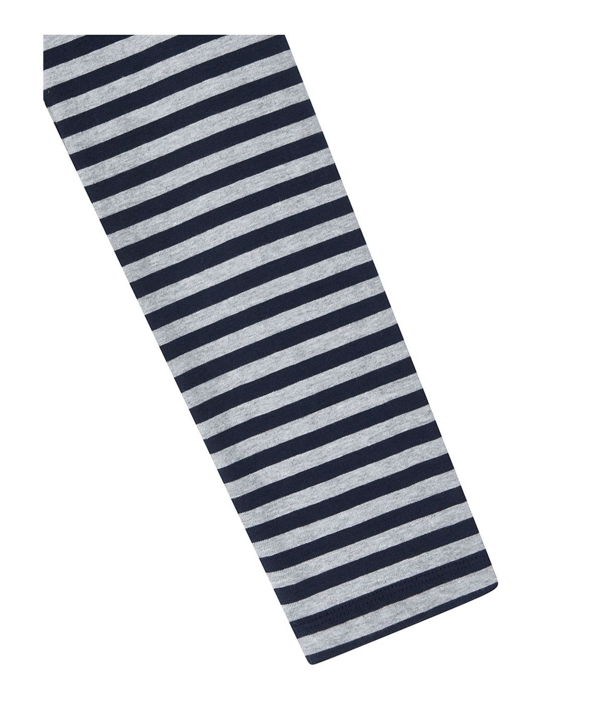 로타입(ROUGHTYPE) Waist Lettering Striped Long Sleeve - Navy