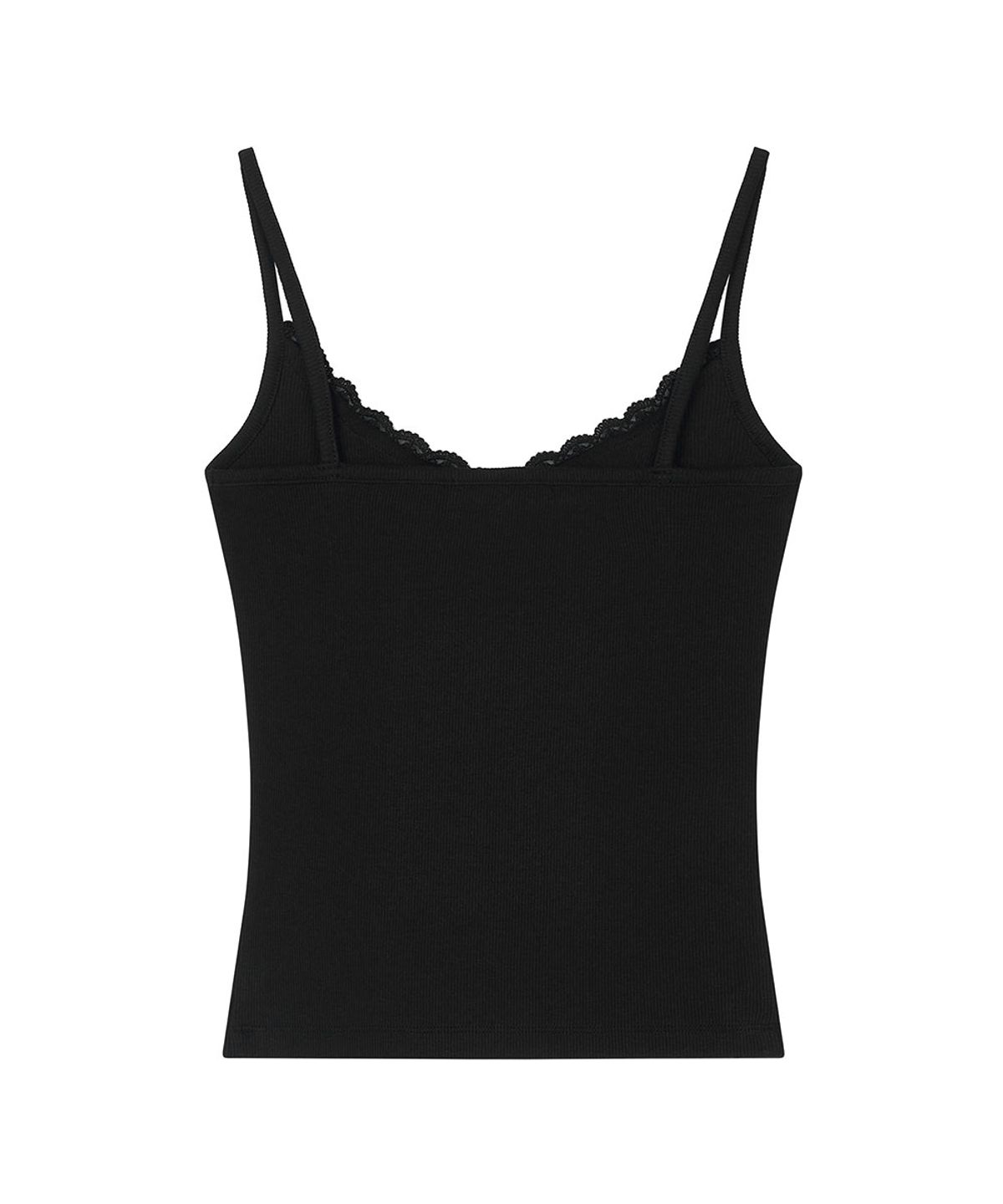 로타입(ROUGHTYPE) Crack Logo Lace Sleeveless - Black