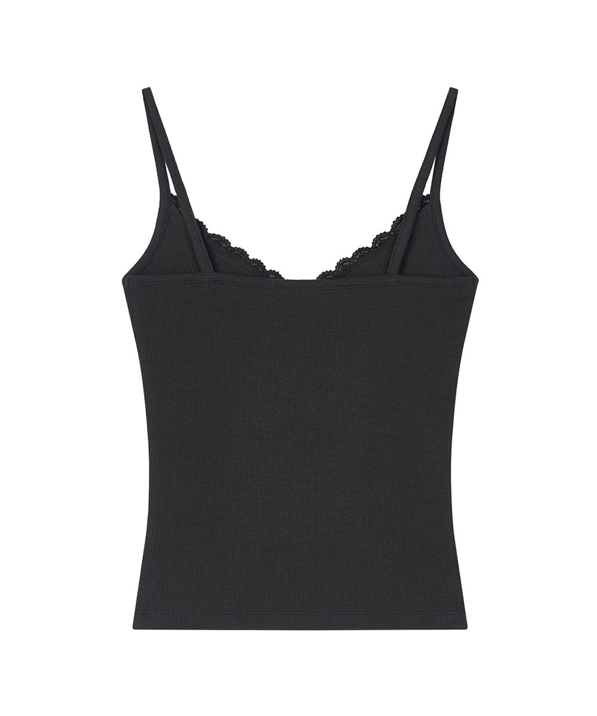 로타입(ROUGHTYPE) Crack Logo Lace Sleeveless - Charcoal