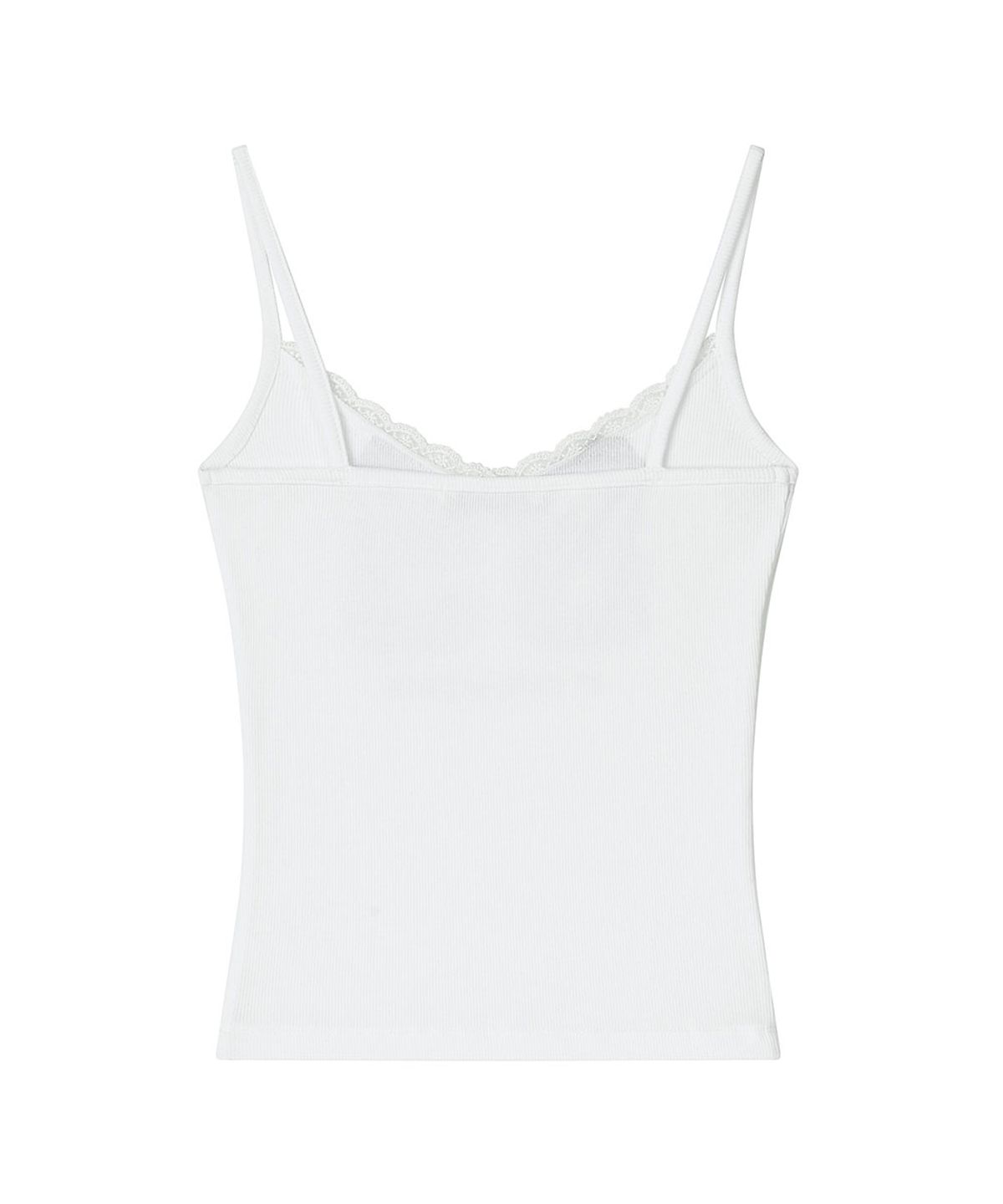로타입(ROUGHTYPE) Crack Logo Lace Sleeveless - White