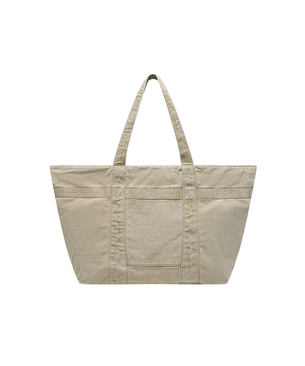로타입(ROUGHTYPE) RT Logo Washed Tote Bag - Khaki beige