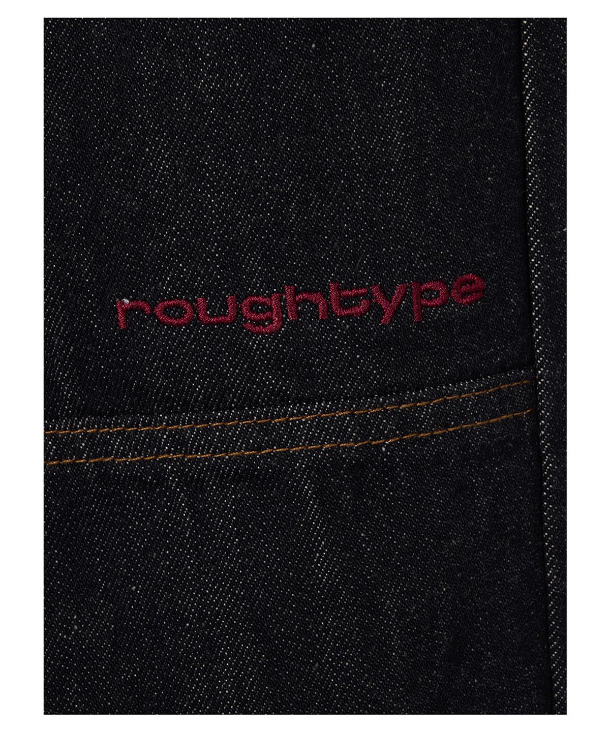 로타입(ROUGHTYPE) Logo Point Roll-up Denim Pants - Indigo