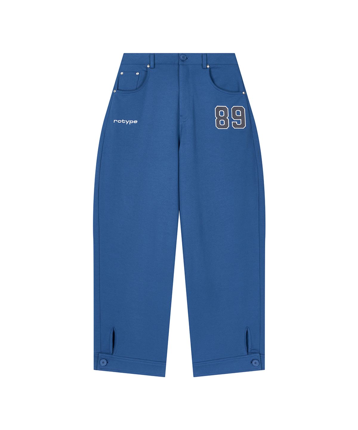 로타입(ROUGHTYPE) Balloon-fit Patch Sweatpants - Blue