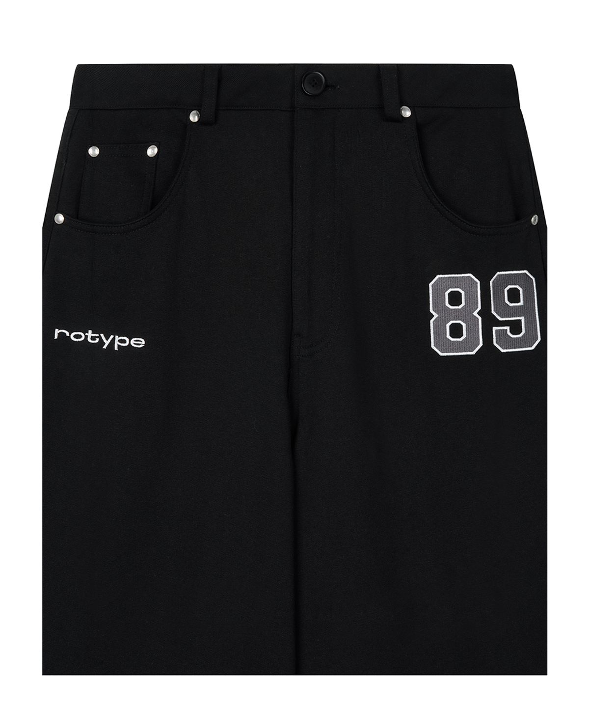 로타입(ROUGHTYPE) Balloon-fit Patch Sweatpants - Black