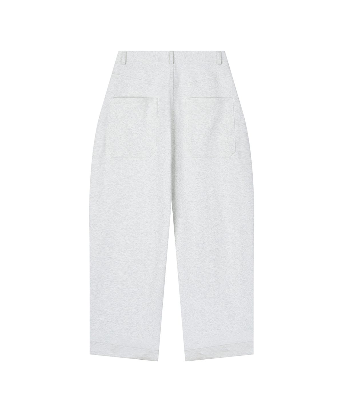 로타입(ROUGHTYPE) Balloon-fit Patch Sweatpants - Whitemelange
