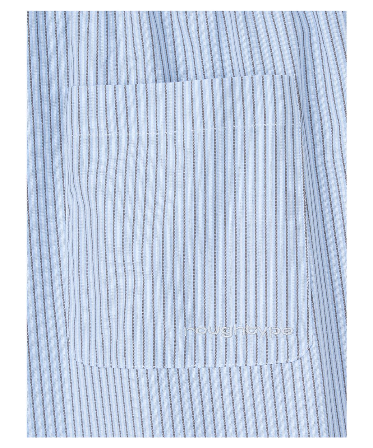 로타입(ROUGHTYPE) Button Stripe Pants - Sky blue