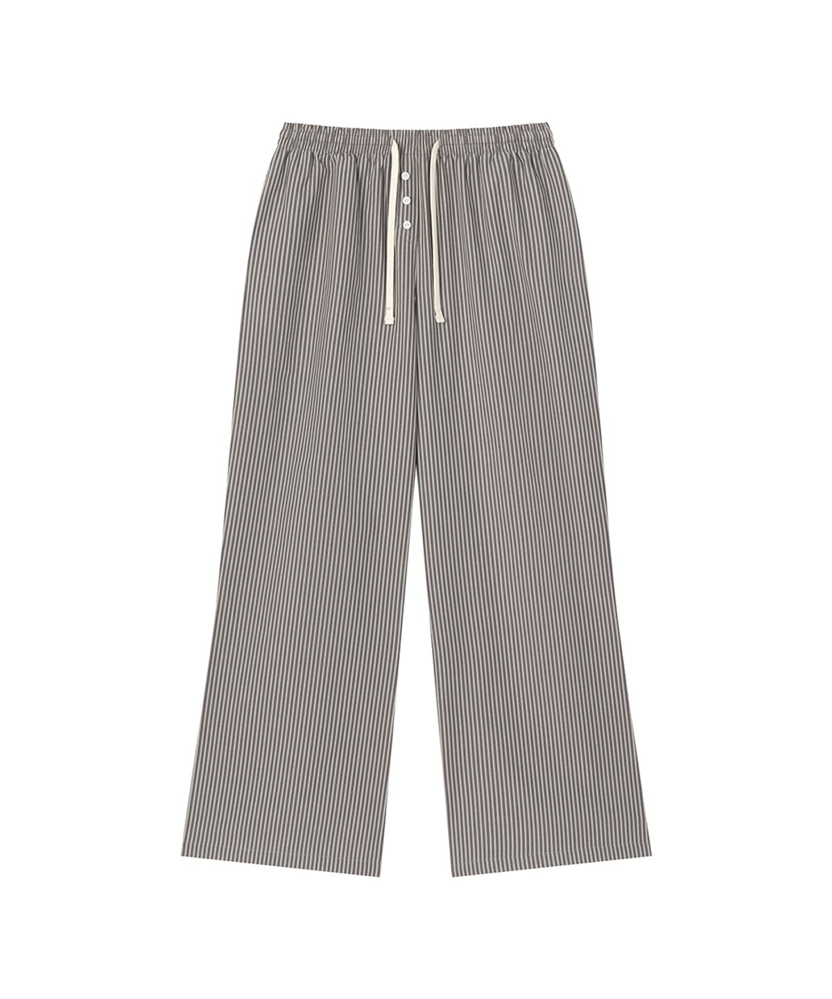 로타입(ROUGHTYPE) Button Stripe Pants - Mocha