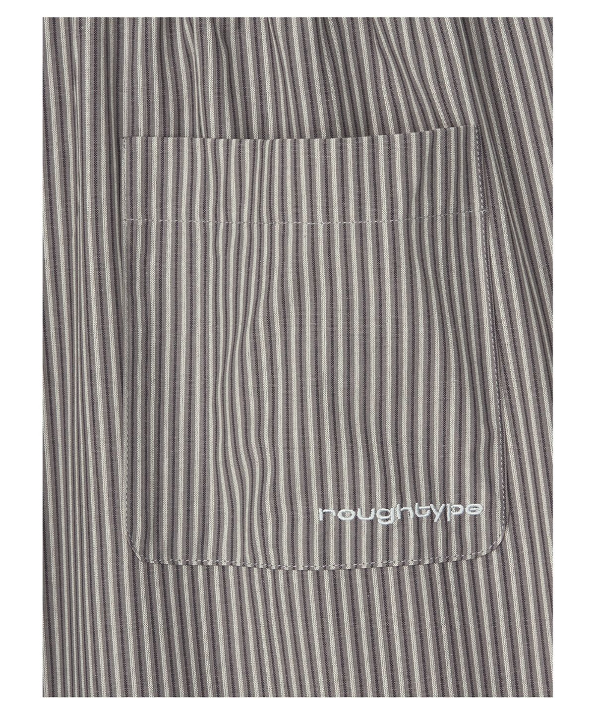 로타입(ROUGHTYPE) Button Stripe Pants - Mocha