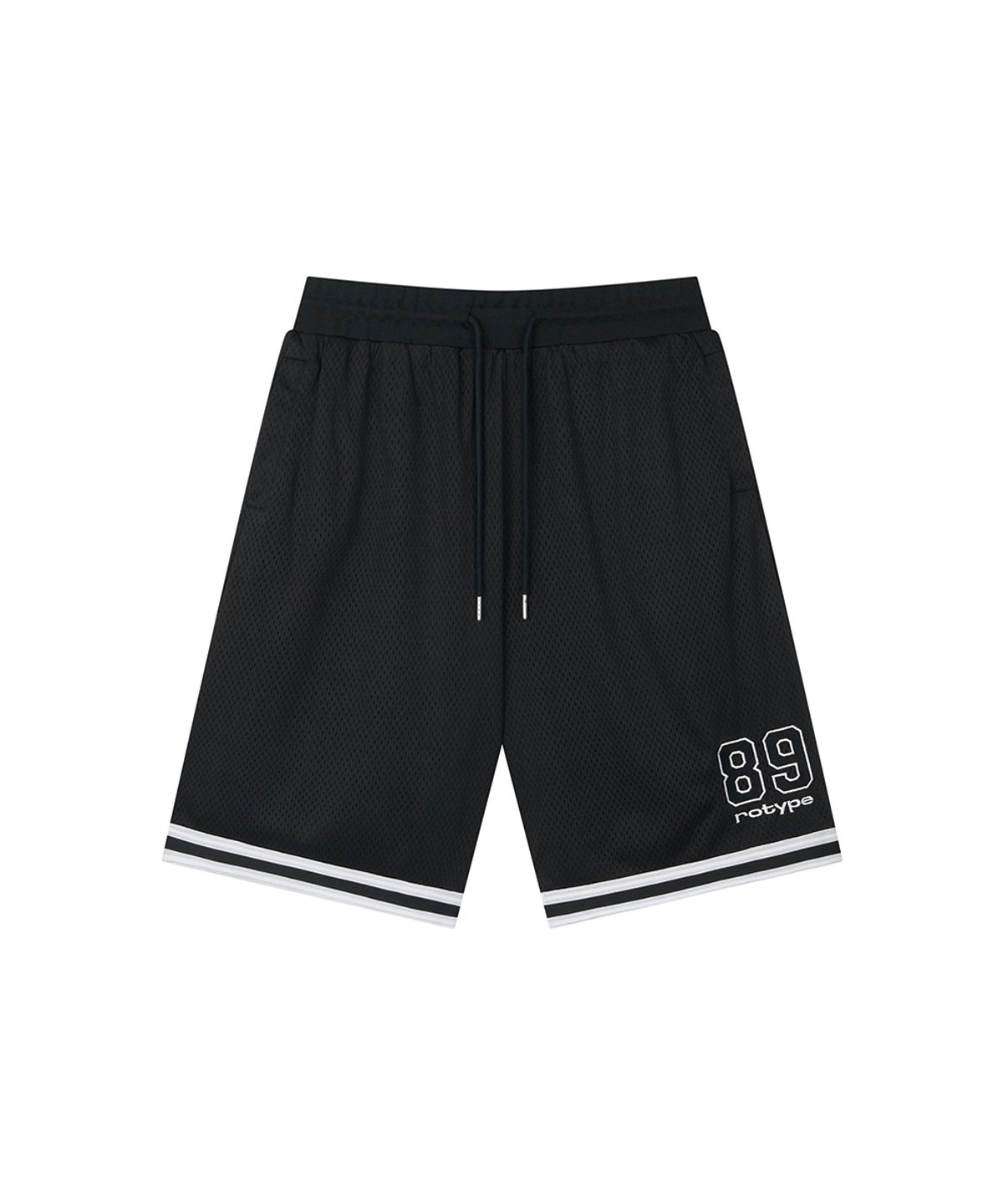 로타입(ROUGHTYPE) 89 Logo Mesh Basketball Shorts - Black