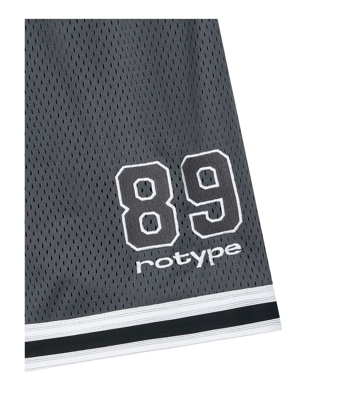 로타입(ROUGHTYPE) 89 Logo Mesh Basketball Shorts - Gray