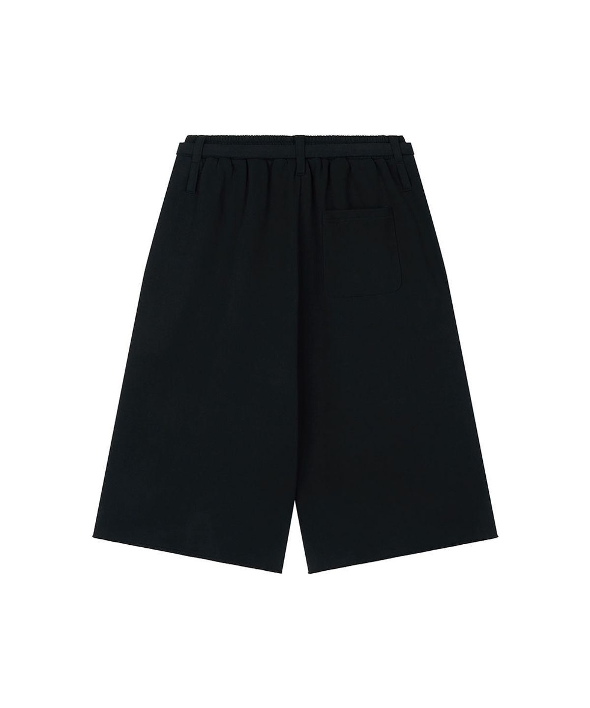 로타입(ROUGHTYPE) Belted Point Bermuda Sweatpants - Black