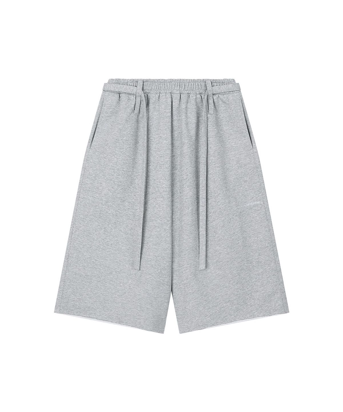 로타입(ROUGHTYPE) Belted Point Bermuda Sweatpants - Gray