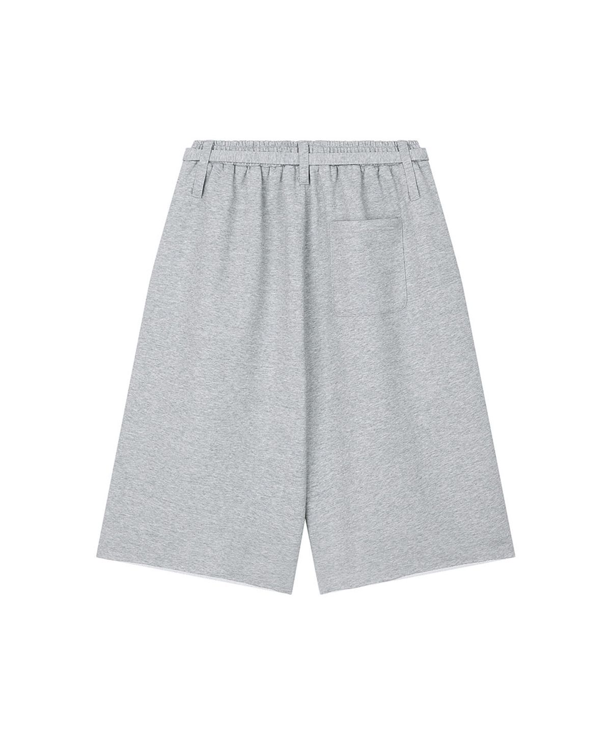 로타입(ROUGHTYPE) Belted Point Bermuda Sweatpants - Gray