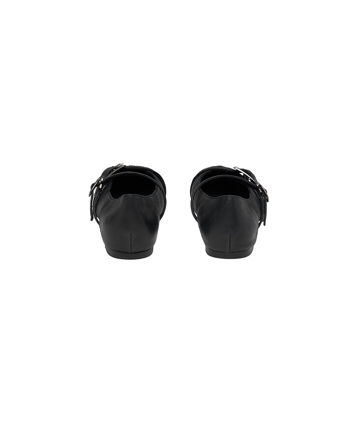 로타입(ROUGHTYPE) Buckle-line Slingback Shoes - Black