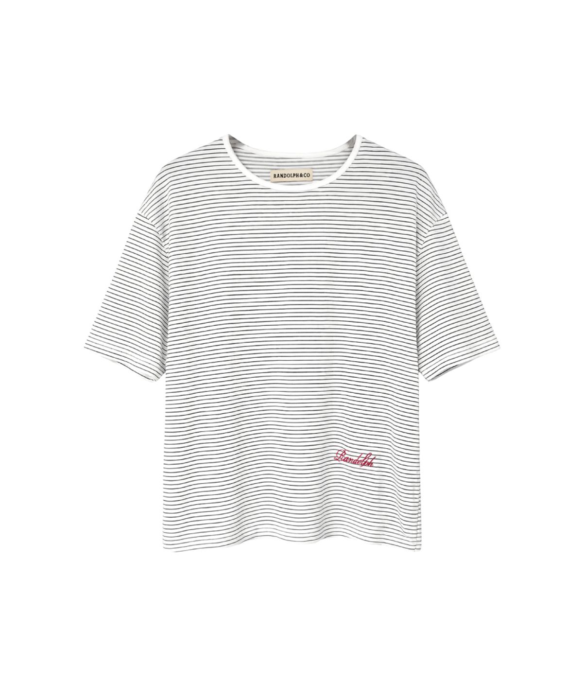 랜돌프앤코(RANDOLPH&CO) Stripe Journey Script T-shirt