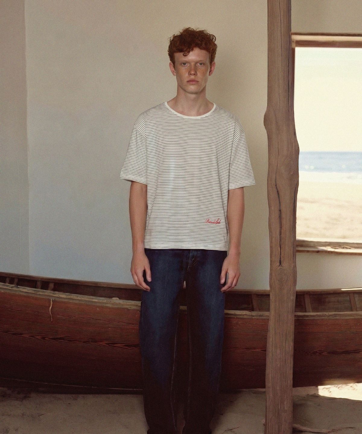 랜돌프앤코(RANDOLPH&CO) Stripe Journey Script T-shirt