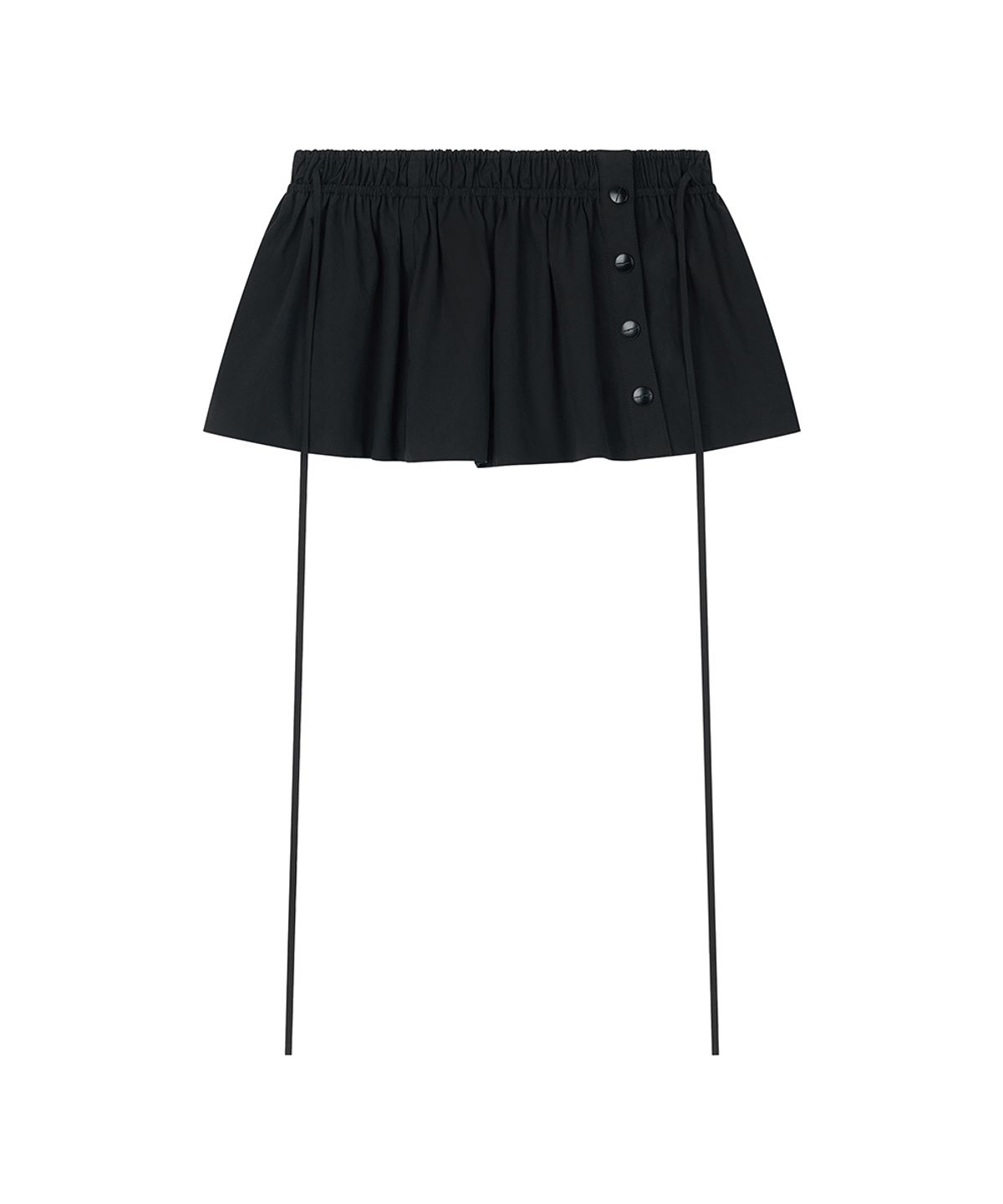로타입(ROUGHTYPE) Snap Point Layered Skirt - Black