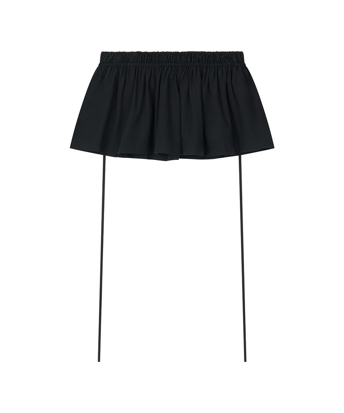 로타입(ROUGHTYPE) Snap Point Layered Skirt - Black