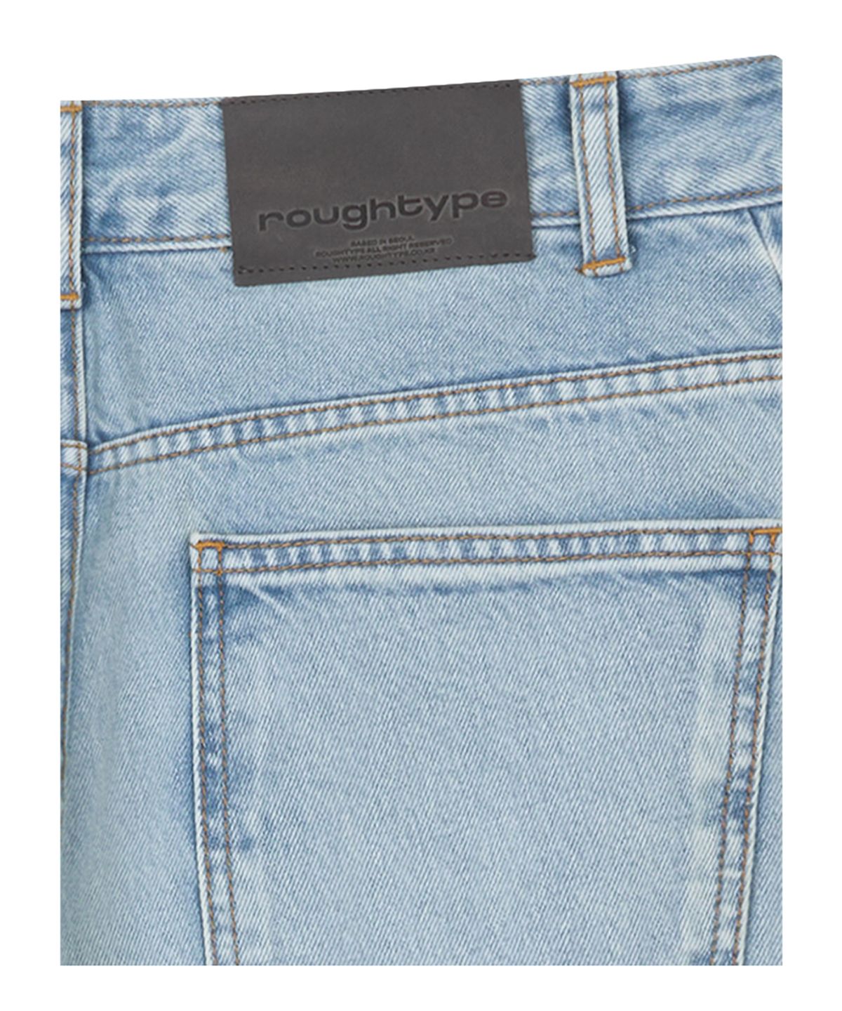 로타입(ROUGHTYPE) Maxi Wide Denim Pants - Light blue
