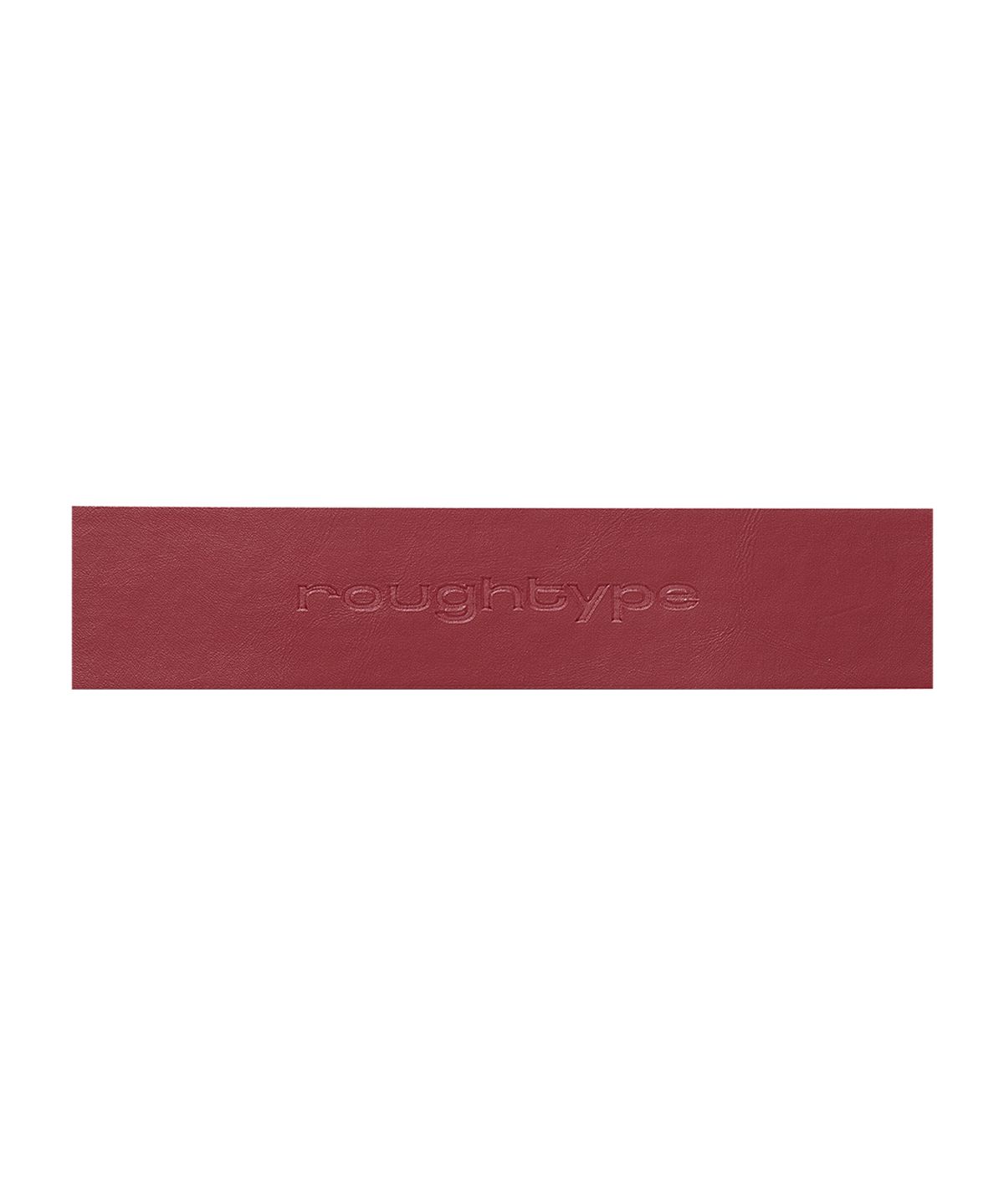 로타입(ROUGHTYPE) Logo Buckle Red Leather Belt - Red