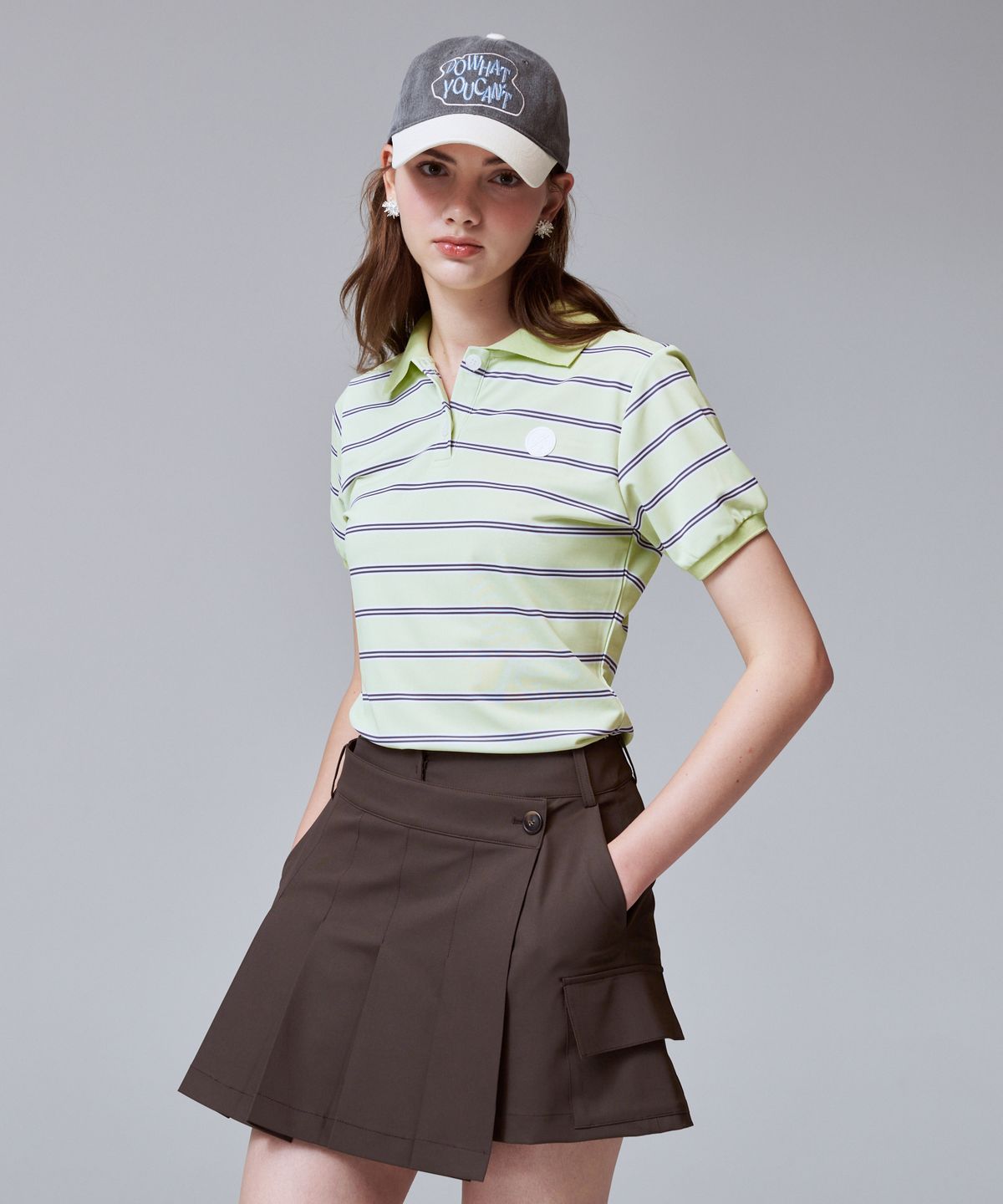 크림골프(KLIMGOLF) 스트라이프 프린트 티