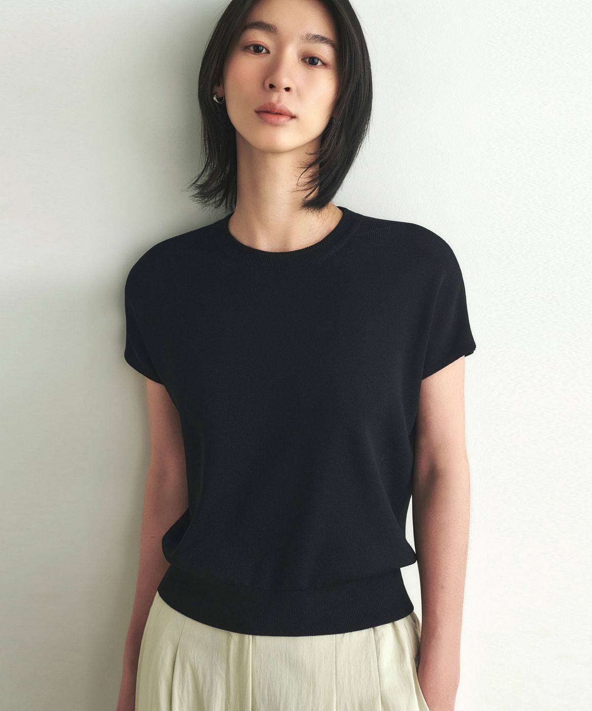 앳모어(ATMORE) 레아 돌먼 슬리브 니트 (black)