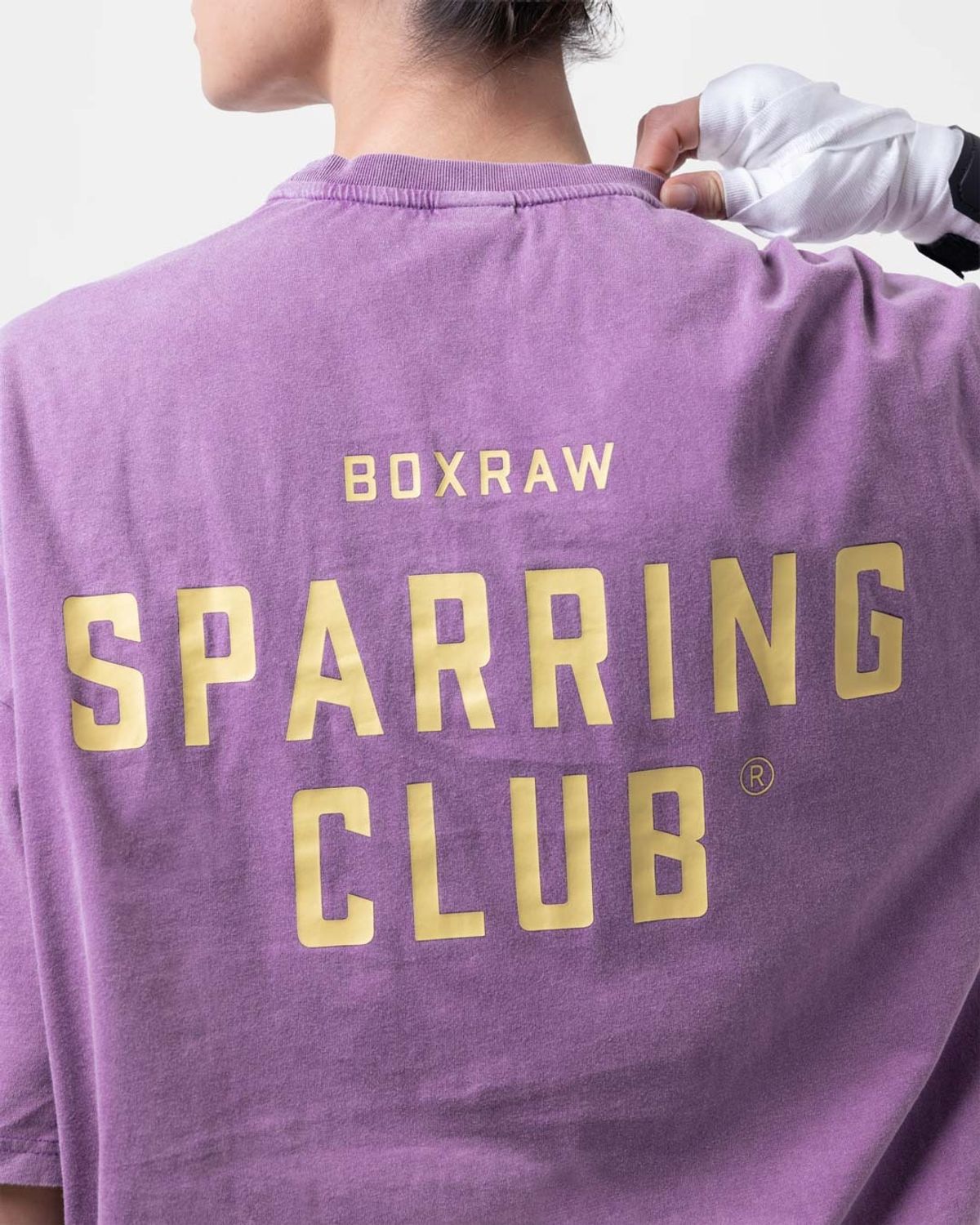 복스로(BOXRAW) 스파링 클럽 오버사이즈 티셔츠 - 여성 W BXRW-SPCLT-W [워시드 퍼플]