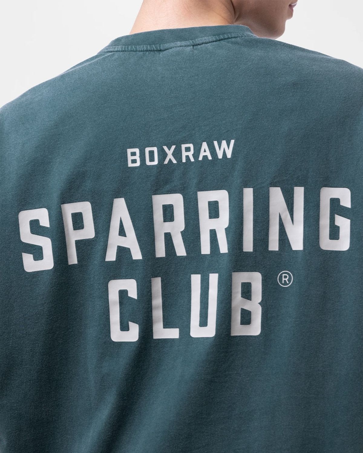 복스로(BOXRAW) 스파링 클럽 오버사이즈 티셔츠 - 여성 W BXRW-SPCLT-W [워시드 틸]
