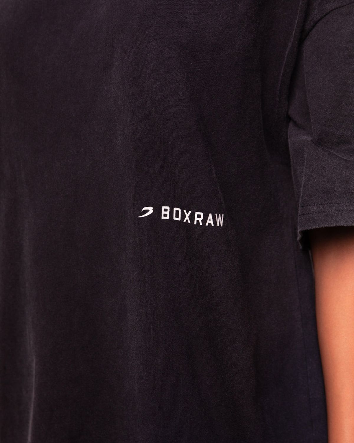 복스로(BOXRAW) 스파링 클럽 오버사이즈 티셔츠 - 여성 W BXRW-SPCLT-W [워시드 블랙]