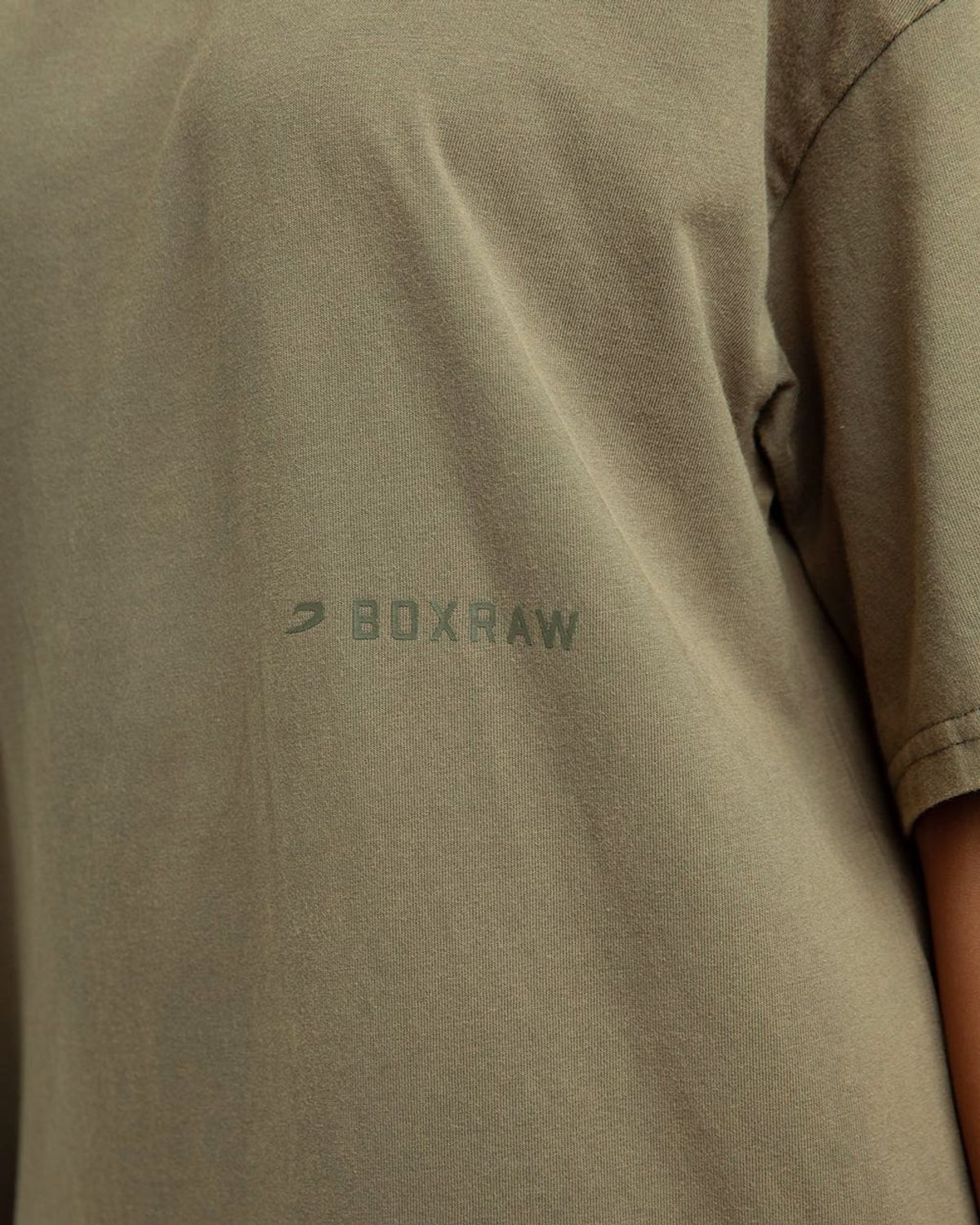 복스로(BOXRAW) 스파링 클럽 오버사이즈 티셔츠 - 여성 W BXRW-SPCLT-W [워시드 올리브]