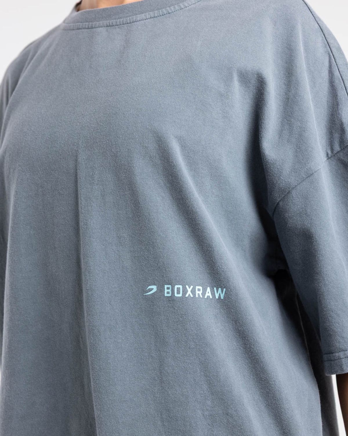 복스로(BOXRAW) 스파링 클럽 오버사이즈 티셔츠 - 여성 W BXRW-SPCLT-W [워시드 차콜]