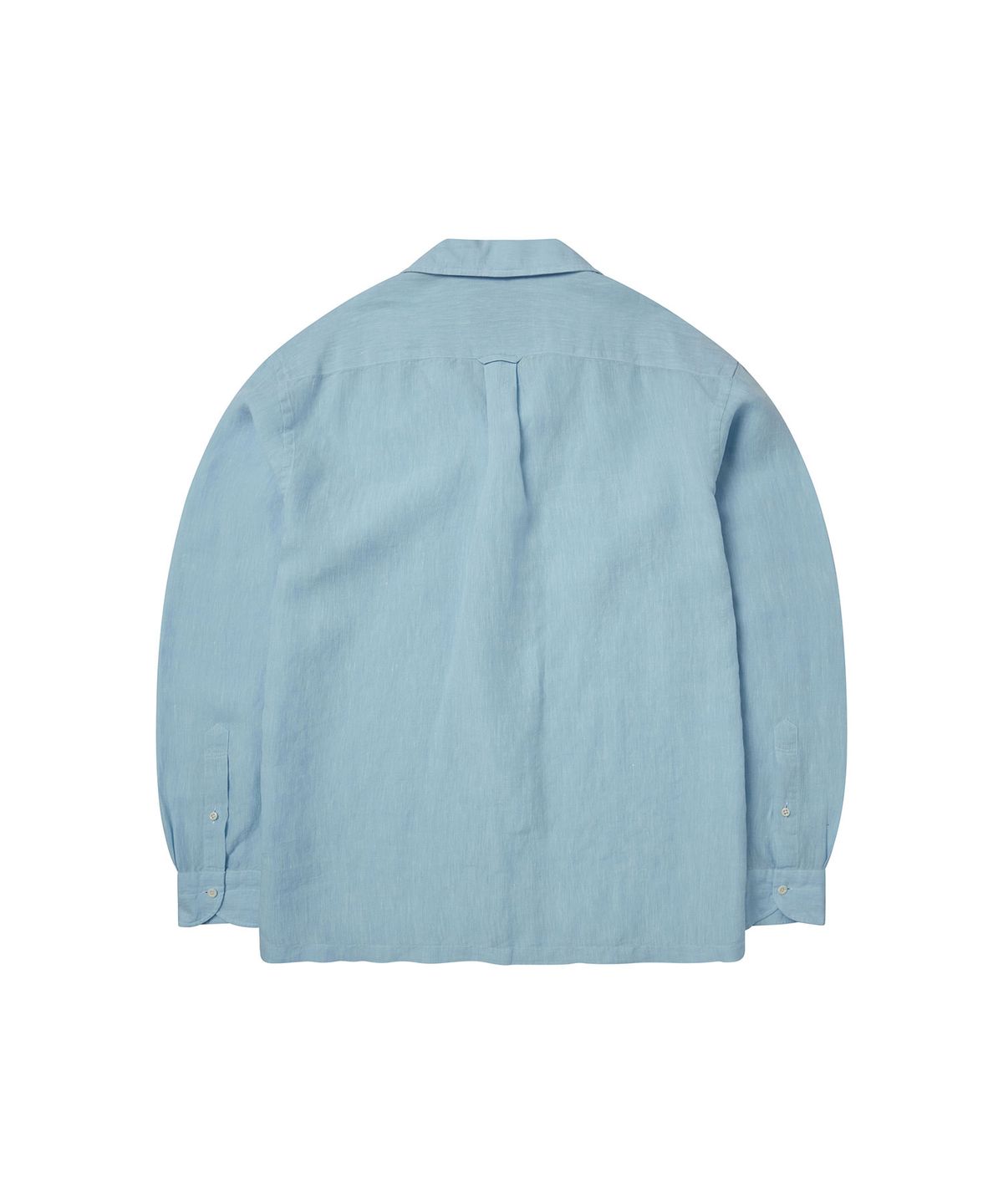 프로드셔츠(PRODESHIRT) [세미오버] 쿠반 오픈카라 린넨 셔츠 (스카이)
