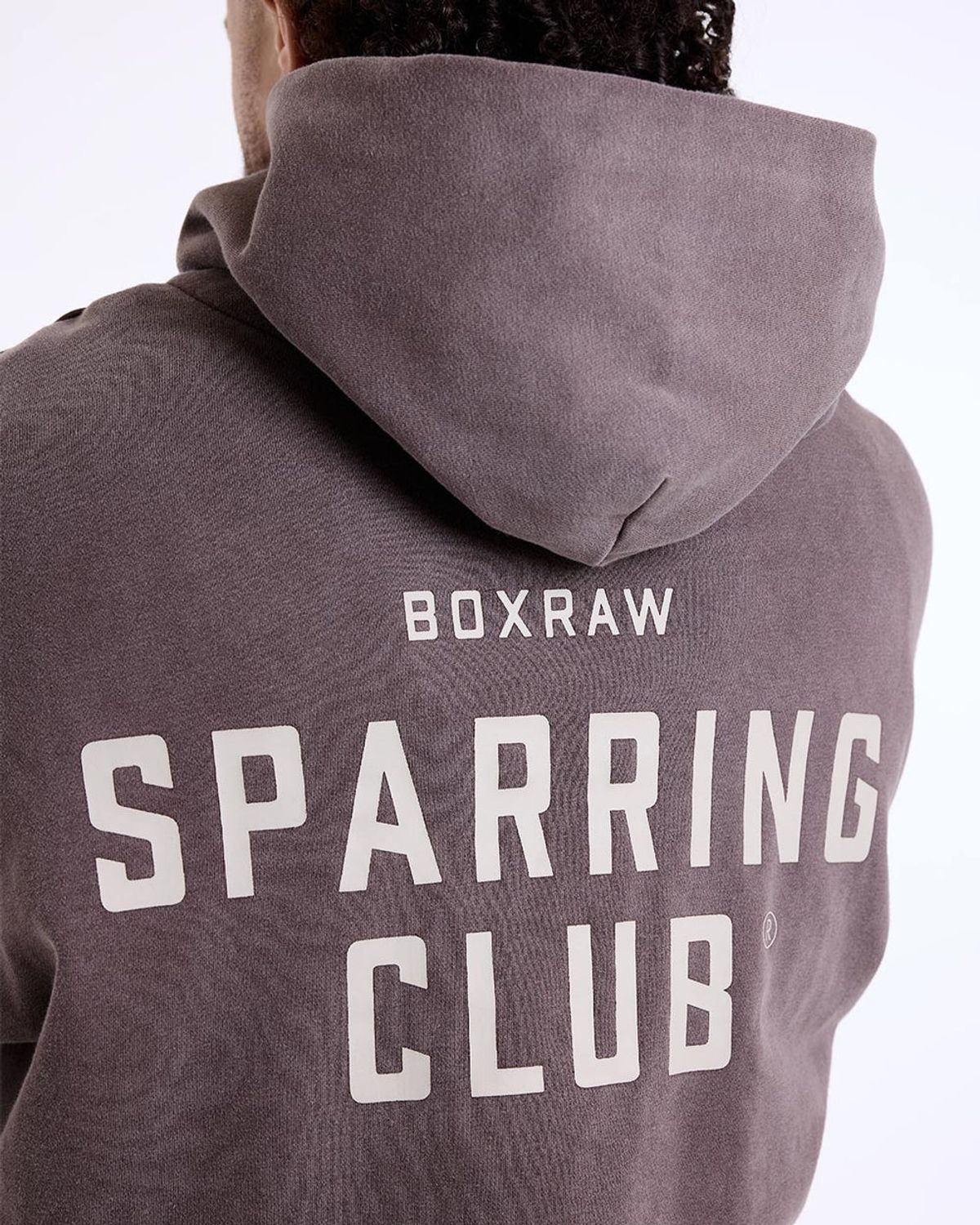 복스로(BOXRAW) 스파링 클럽 오버사이즈 후디 - 남성 M BXRW-SPCLH [워시드 브라운]