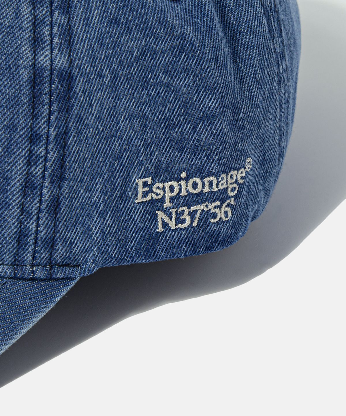 에스피오나지(ESPIONAGE) ESP Letter Washed Denim Cap Letter P