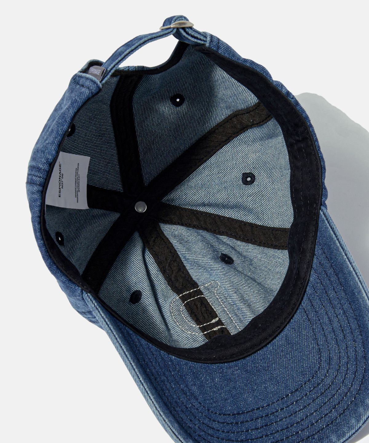 에스피오나지(ESPIONAGE) ESP Letter Washed Denim Cap Letter P