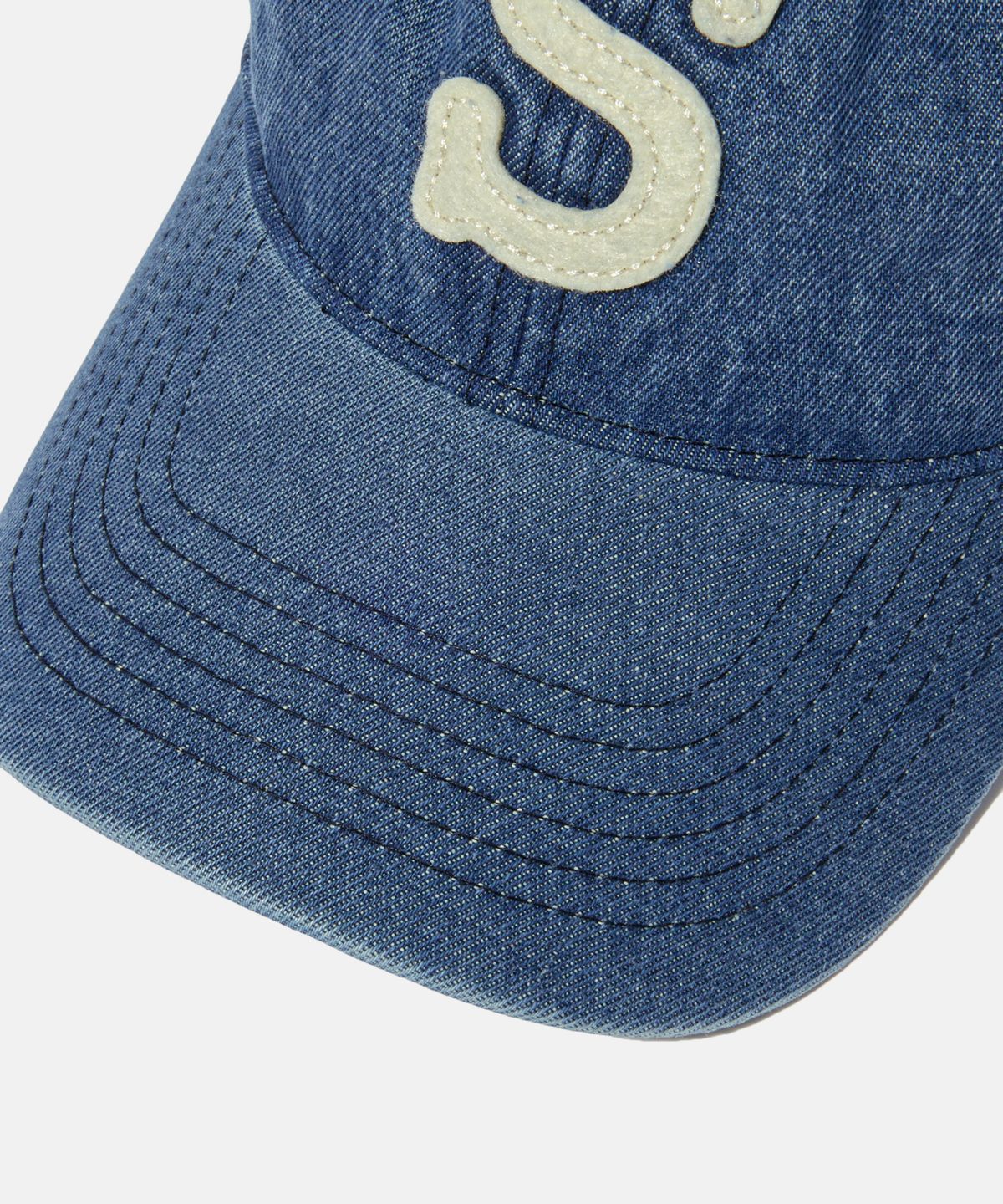 에스피오나지(ESPIONAGE) ESP Letter Washed Denim Cap Letter S