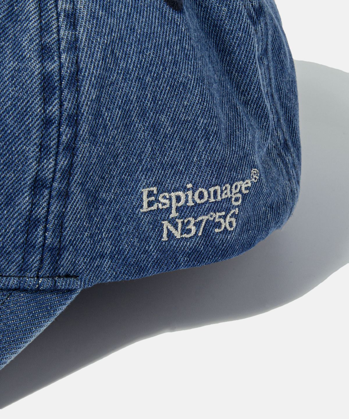 에스피오나지(ESPIONAGE) ESP Letter Washed Denim Cap Letter S