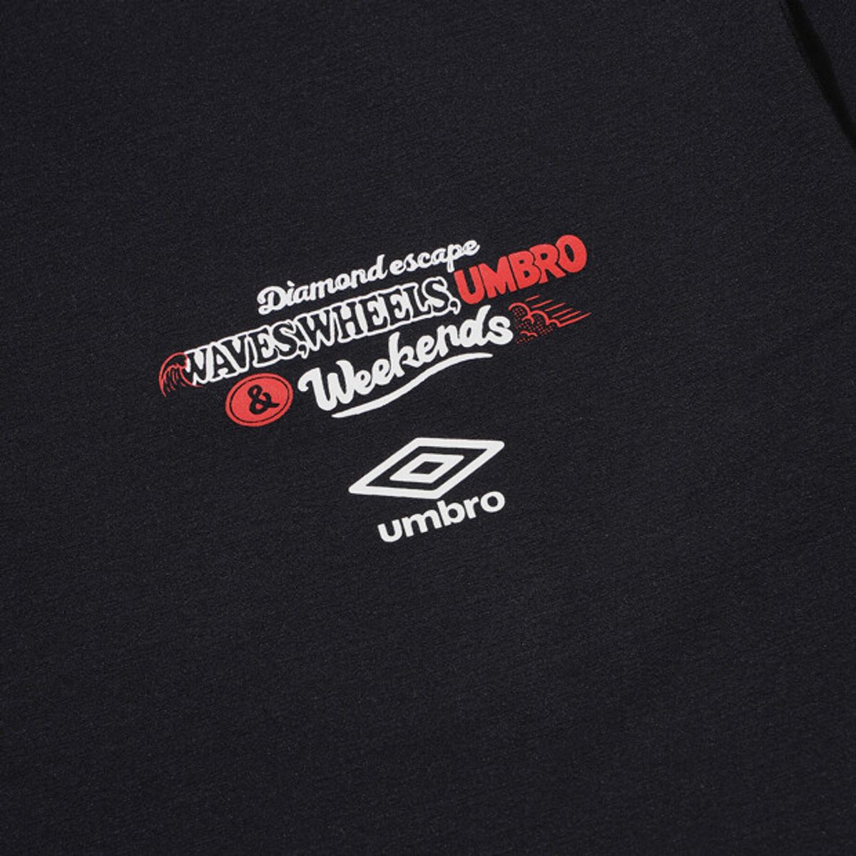 엄브로(UMBRO) [QUICK-DRY] 다이아몬드 이스케이프 자동차 프레쉬 반팔 티셔츠  블랙 UR223CRS59