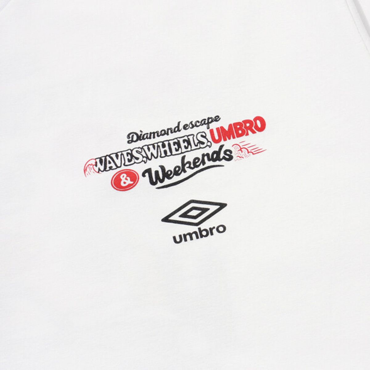 엄브로(UMBRO) [QUICK-DRY] 다이아몬드 이스케이프 자동차 프레쉬 반팔 티셔츠  화이트 UR223CRS59