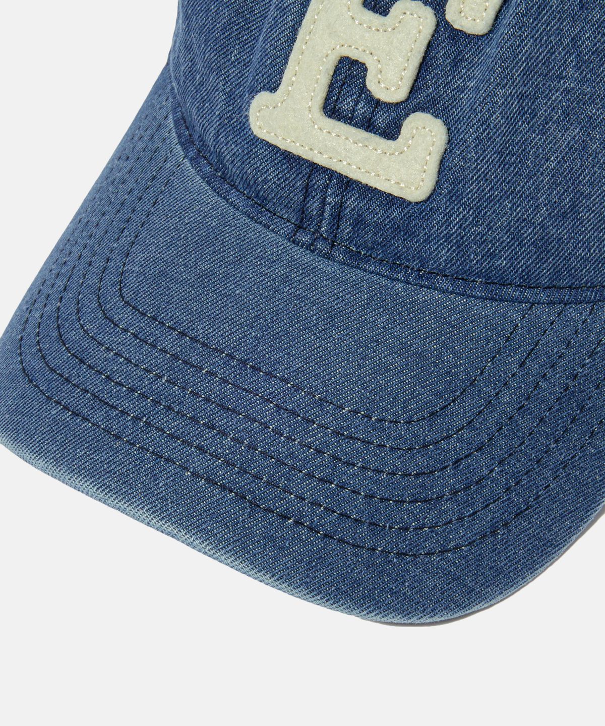 에스피오나지(ESPIONAGE) ESP Letter Washed Denim Cap Letter E