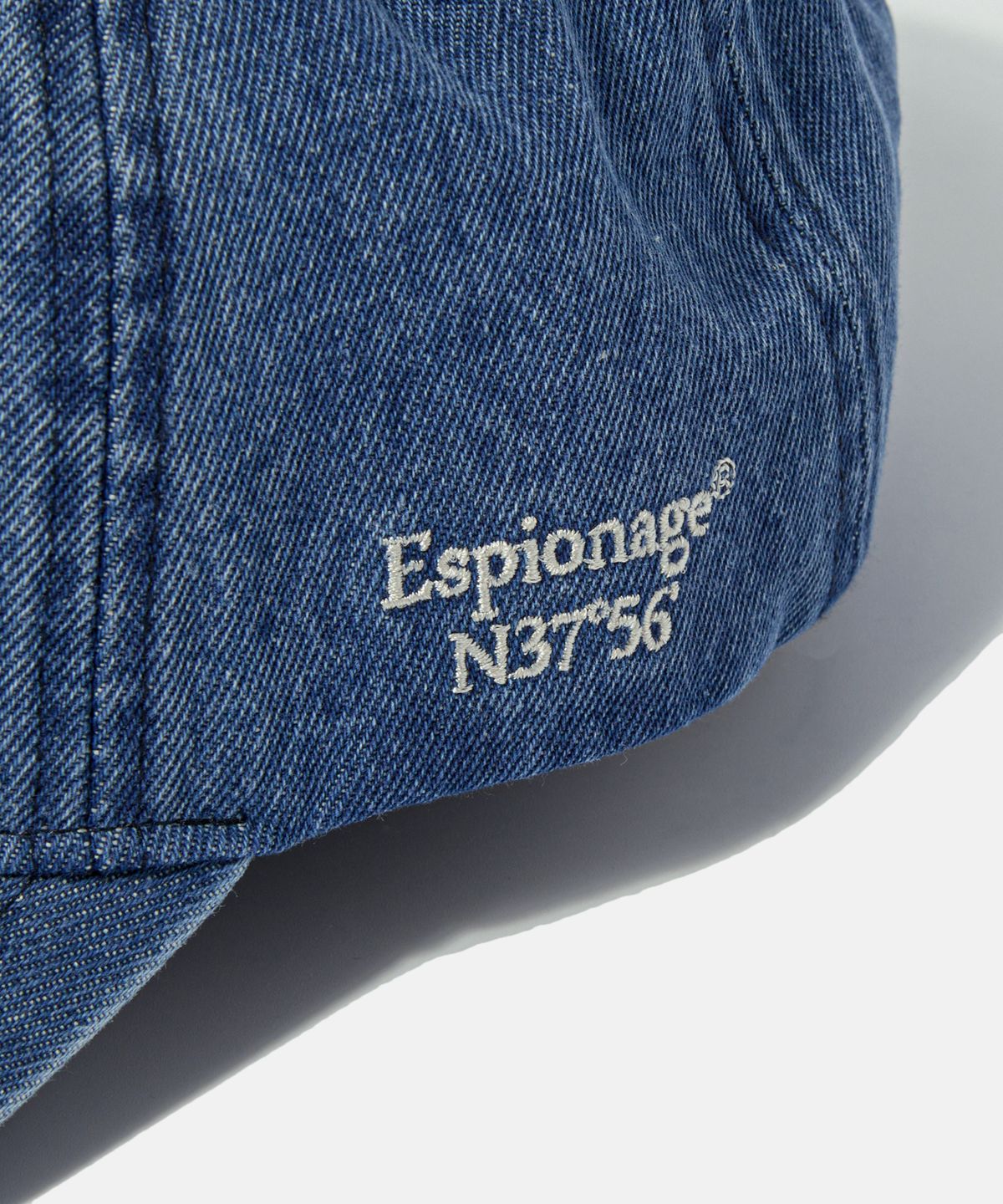 에스피오나지(ESPIONAGE) ESP Letter Washed Denim Cap Letter E