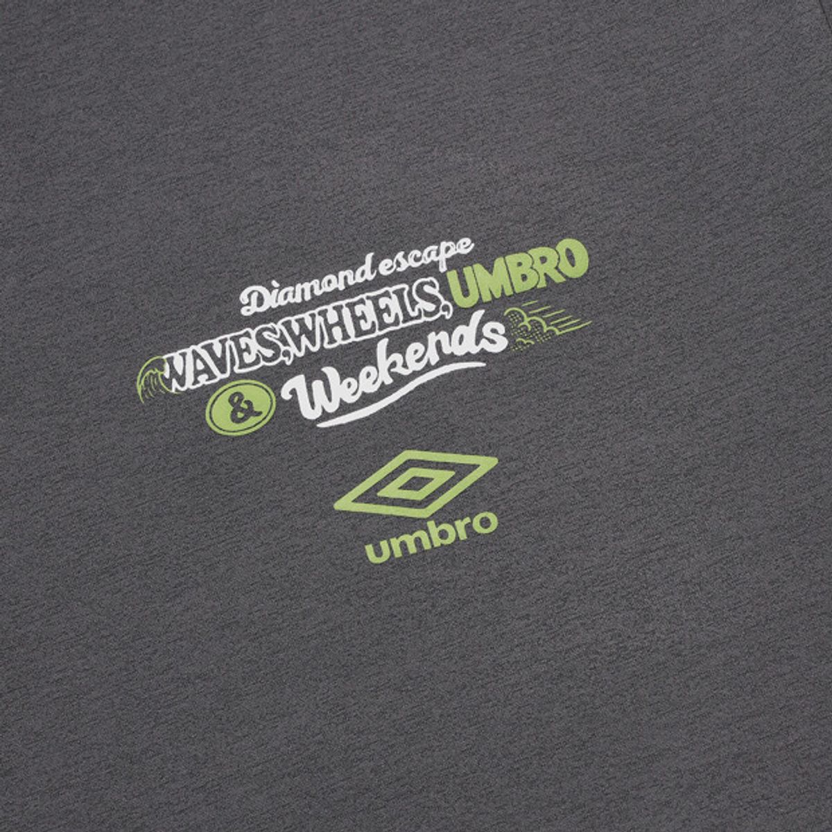 엄브로(UMBRO) [QUICK-DRY] 다이아몬드 이스케이프 자동차 프레쉬 반팔 티셔츠  차콜 UR223CRS59