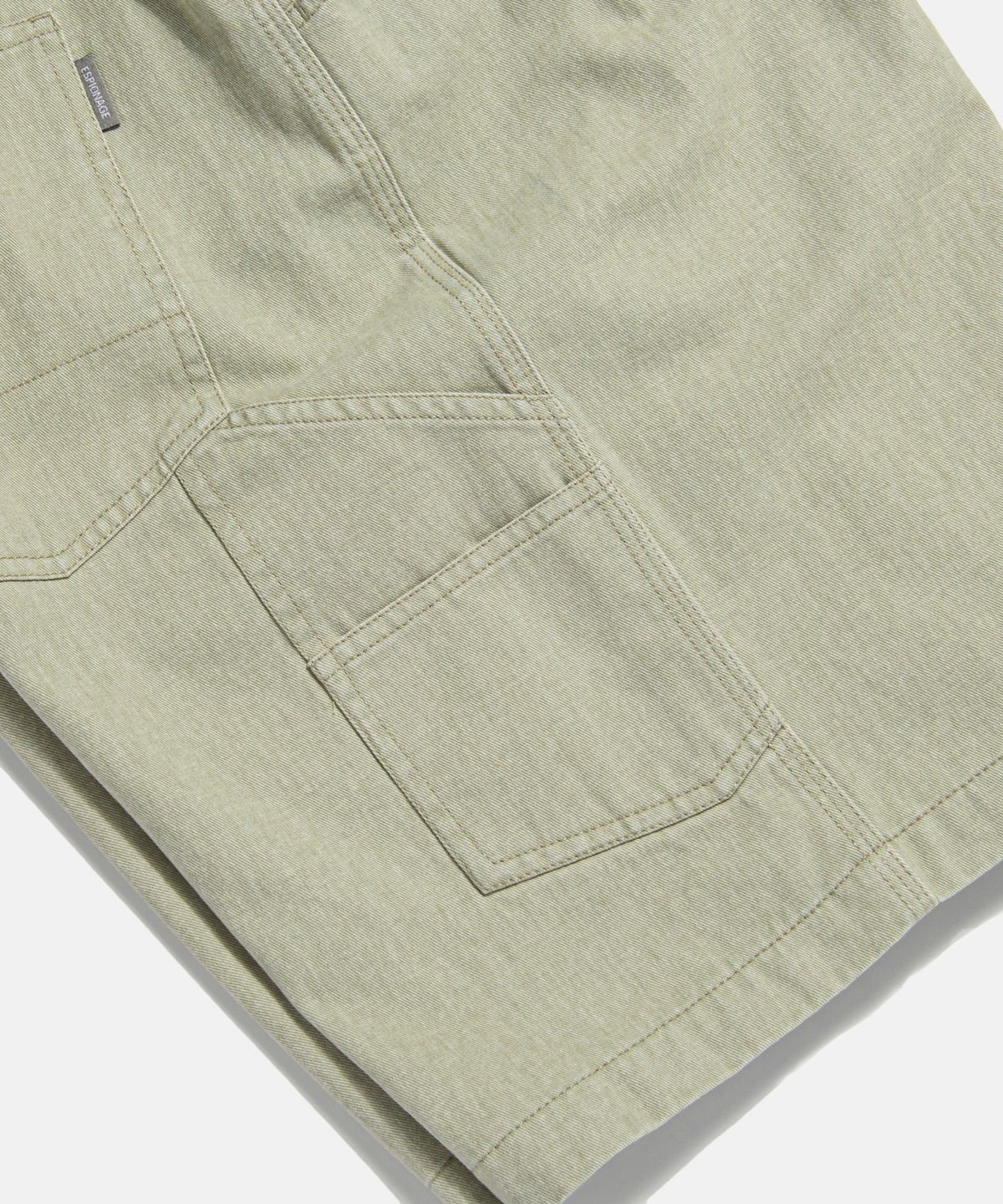 에스피오나지(ESPIONAGE) Vintage Cotton Painter Shorts Bone Beige