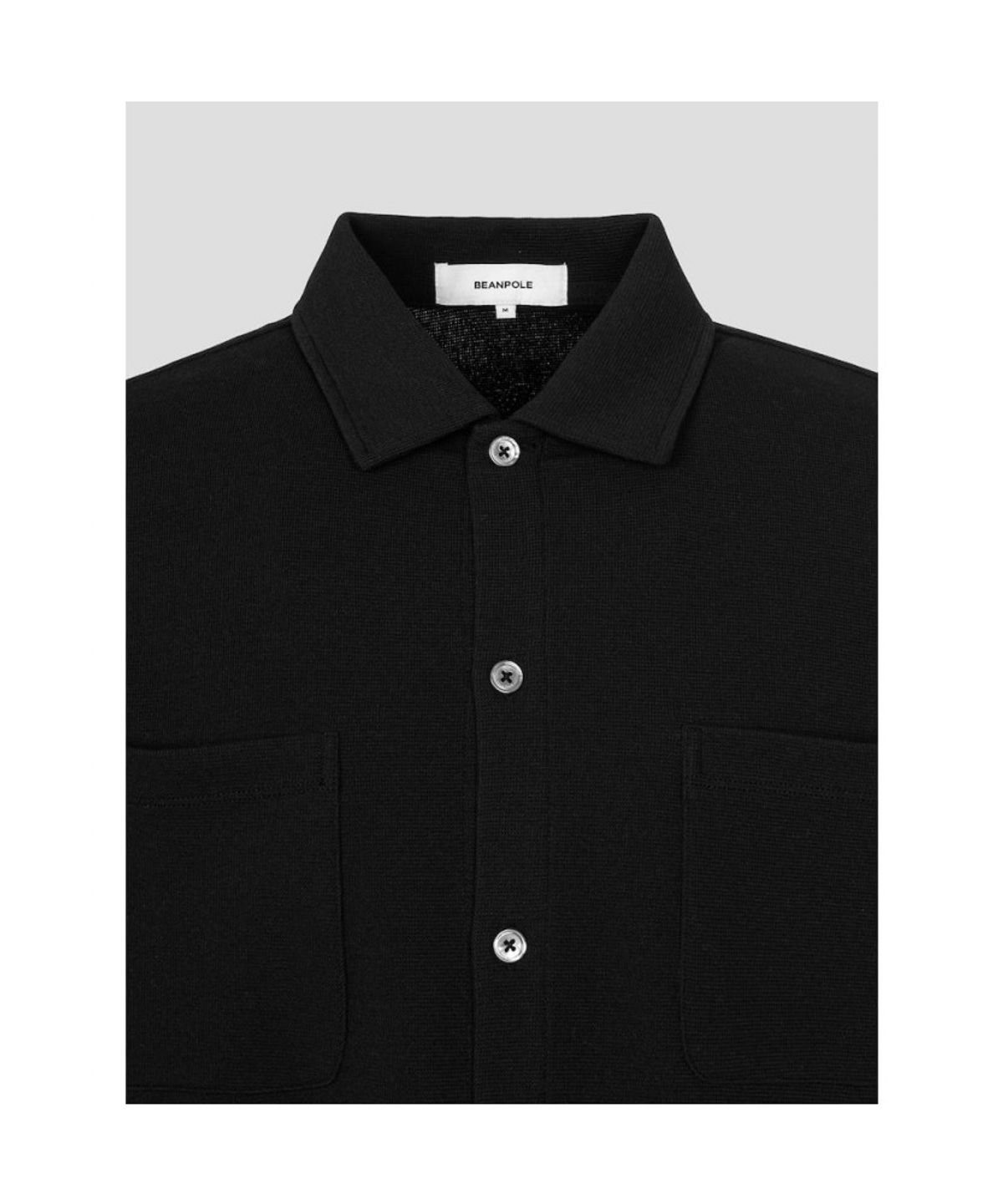 빈폴 멘(BEANPOLE MEN) 강연밀라노 반소매 오픈형 티셔츠  블랙