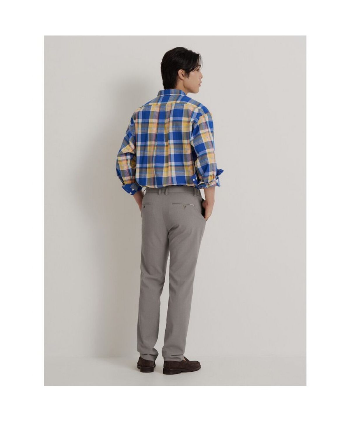 빈폴 멘(BEANPOLE MEN) 울 블렌드 시어서커 슬림 팬츠  베이지