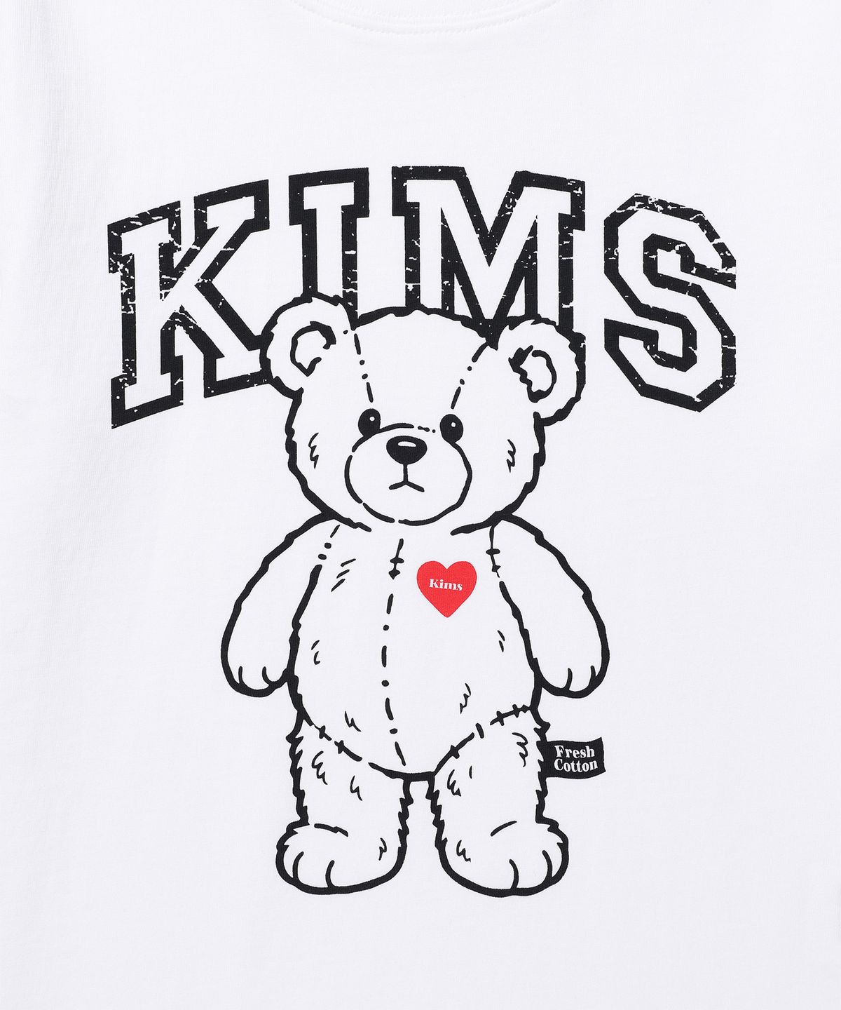 킴스 프레시 코튼 마켓(KIMS FRESH COTTON MARKET) 구피 리틀 베어 티셔츠 화이트
