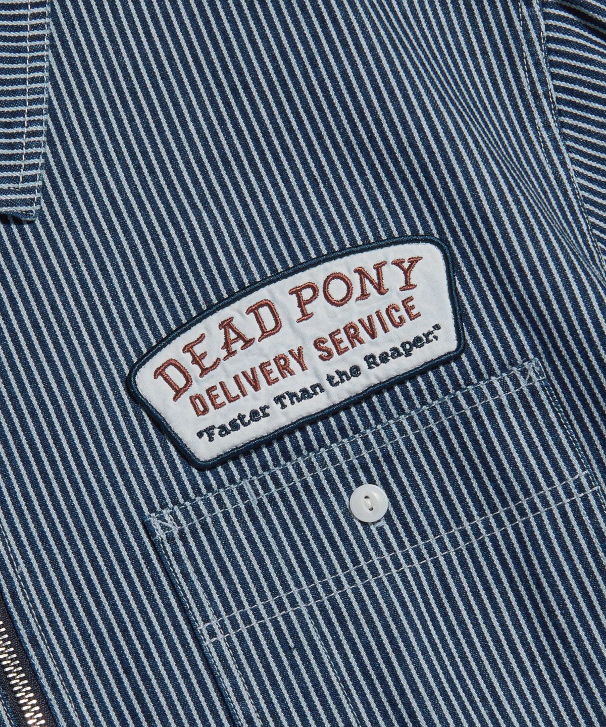 에스피오나지(ESPIONAGE) Hickory Half Zip Work Shirt Dark Indigo